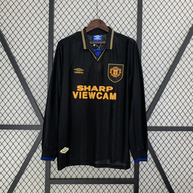 Manchester United Visitante Retro 93/94 Mangas Largas