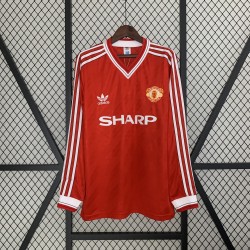 Manchester United Local Retro 86/87 Mangas Largas