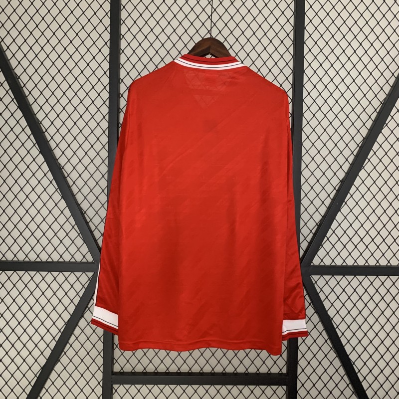 Manchester United Local Retro 86/87 Mangas Largas