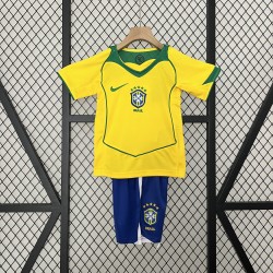 Jersey  Brazil Kids Retro Home 2004