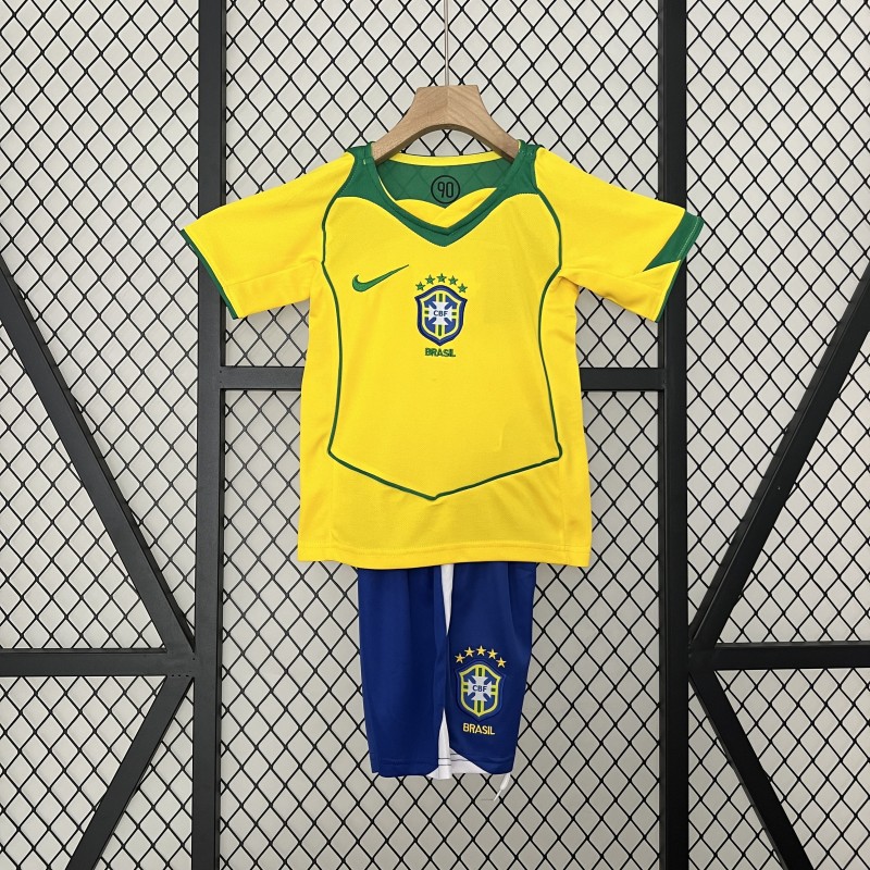 Camiseta Brasil Local Retro Niños 2004
