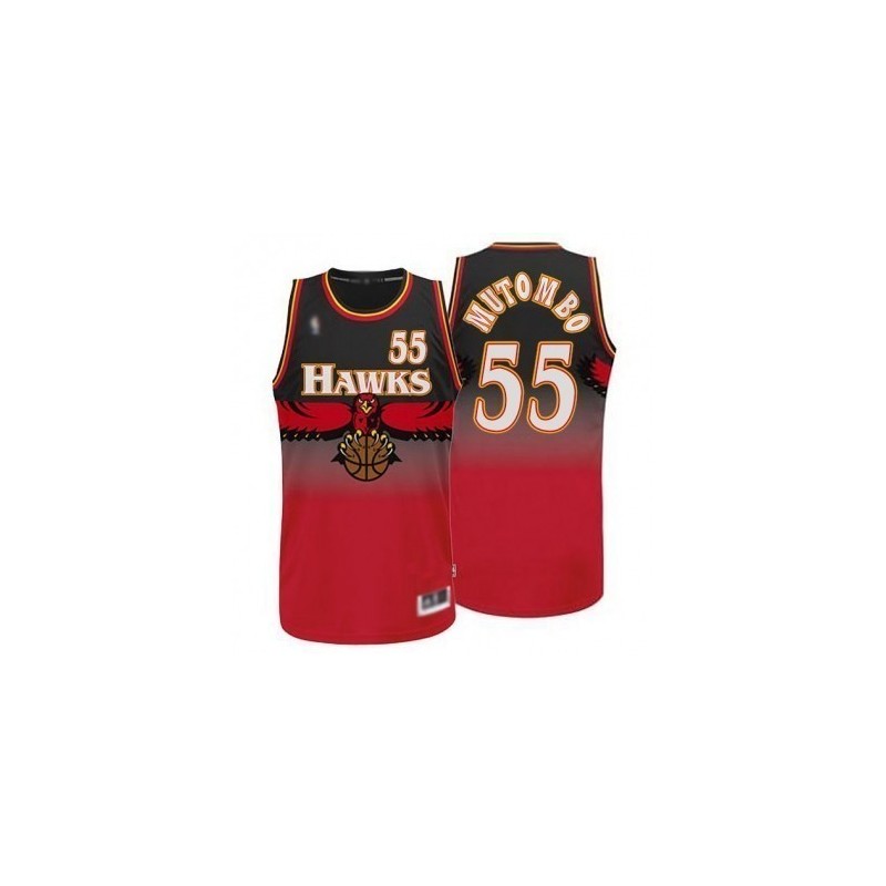 Atlanta Hawks Mutombo Roja Retro