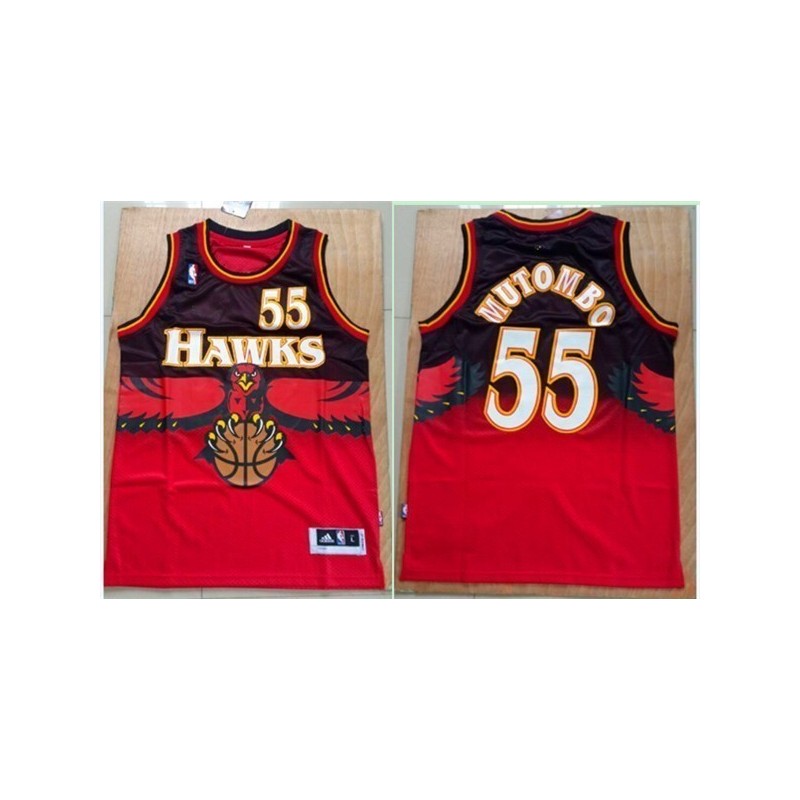 Atlanta Hawks Mutombo Roja Retro
