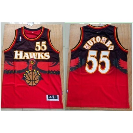 Atlanta Hawks Mutombo Roja Retro