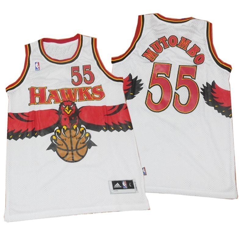 Atlanta Hawks Mutombo Blanca Retro