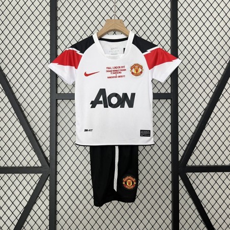 Camiseta Manchester United Visitante Retro Niños Final UCL 10/11