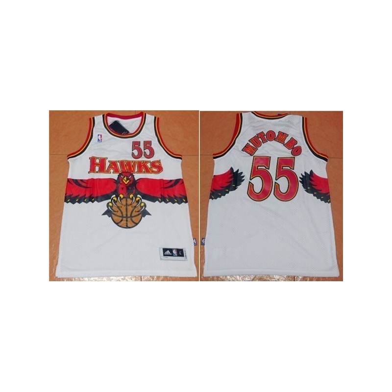 Atlanta Hawks Mutombo Blanca Retro