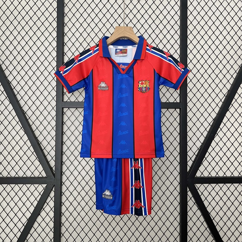 Camiseta Barcelona Local Retro Niños 96/97