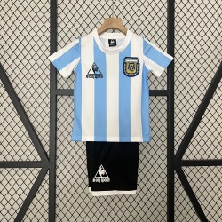 Jersey Argentina Kids Retro Home 1986