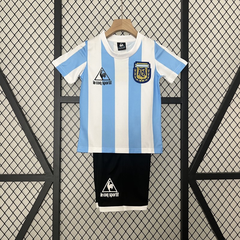 Jersey Argentina Kids Retro Home 1986
