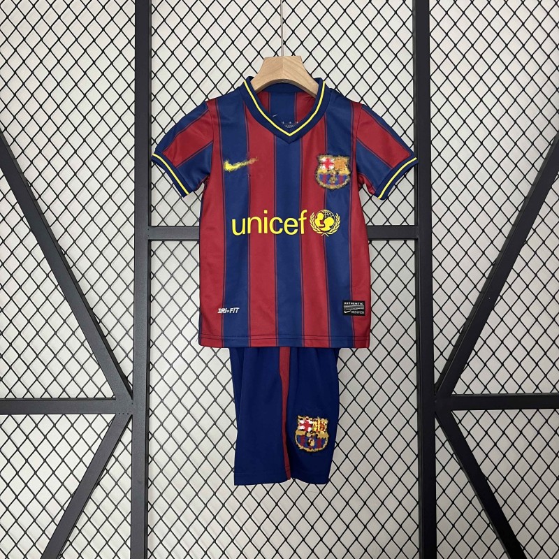 Camiseta Barcelona Local Retro Niños 09/10