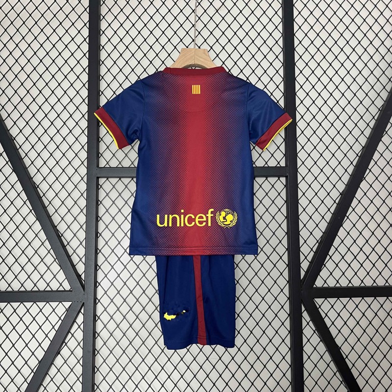 Camiseta Barcelona Local Retro Niños 12/13