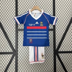 Camiseta Francia Local Retro Niños 1998