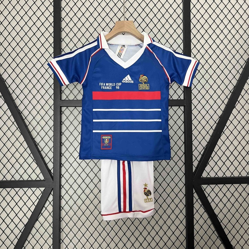 Jersey France Kids Retro Home 1998