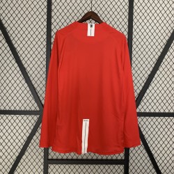 Camiseta Manchester United Local Retro 07/08 Mangas Largas 2