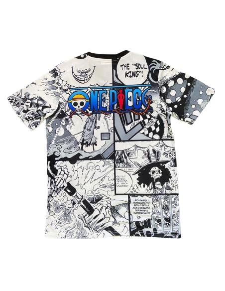 Camiseta Japón Edición Especial One Piece Brook trasera, diseño exclusivo para fans del anime y fútbol.