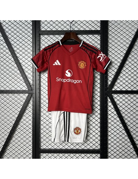 Camiseta Manchester United Local 25/26 Niño de alta calidad | Camiseta oficial de fútbol