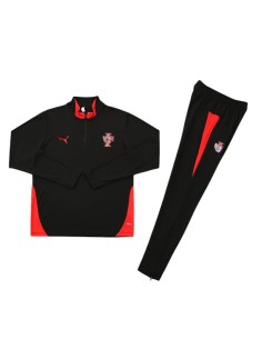 Chándal Portugal 2025 negro de entrenamiento, oficial y de máxima calidad para futbolistas y aficionados.