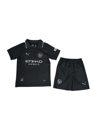 Manchester City Away 25/26 kids shirt, high-quality edition, perfect for young fans