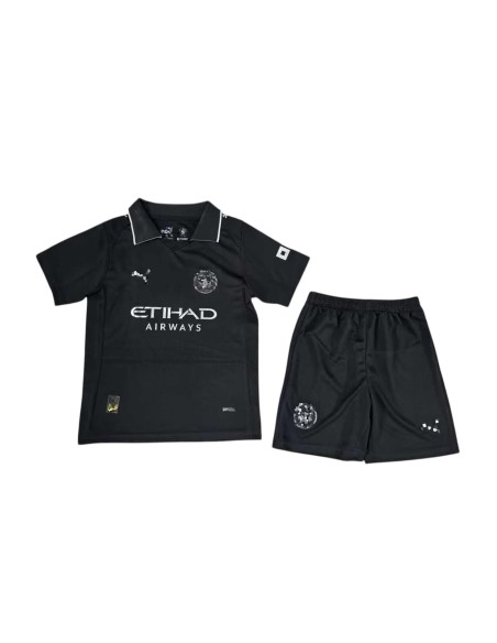 Camiseta Manchester City Visitante 25/26 para niño, edición de alta calidad, perfecta para jóvenes fanáticos