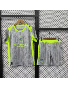Camiseta Manchester City 3º Equipación 25/26 para niño, réplica oficial de alta calidad
