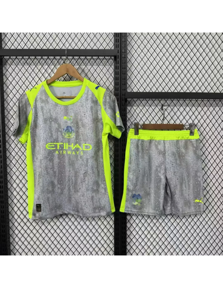 Camiseta Manchester City 3º Equipación 25/26 para niño, réplica oficial de alta calidad