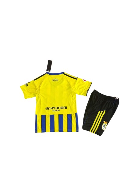 Vista trasera de la camiseta Real Oviedo Visitante Niño 25/26 | Perfecta para jóvenes fans