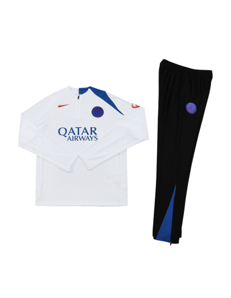 Chándal PSG entrenamiento blanco, tejido de alta calidad, ideal para entrenar y para fans del PSG