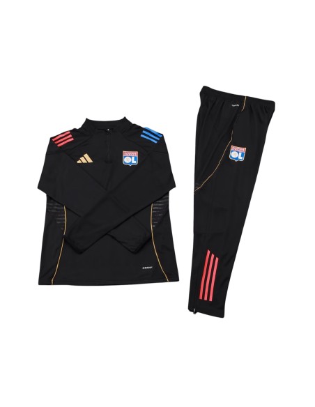 Front view of Olympique Lyon training tracksuit, premium quality and comfort for players and fans
