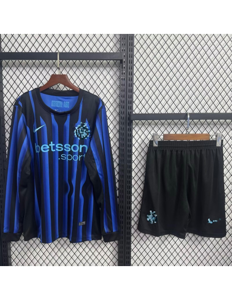 Inter de Milán Local 25/26 Niño Mangas Largas | Camiseta Premium