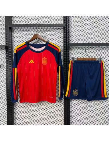 Spain Home 2026 WC Kids Long Sleeve  | Spain Kids shirt world cup 2026