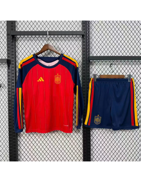 España Local 2026 WC Niño Mangas Largas | camiseta España Niño mundial 2026