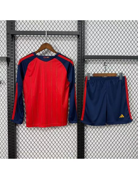 España Local 2026 WC Niño Mangas Largas | camiseta España Niño mundial 2026