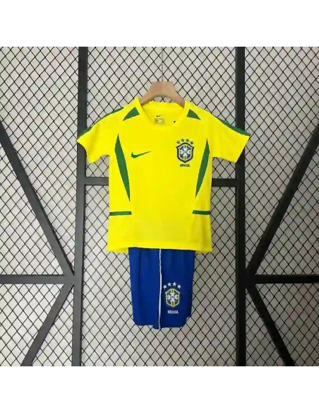 Jersey  Brazil Kids Retro Home 2002