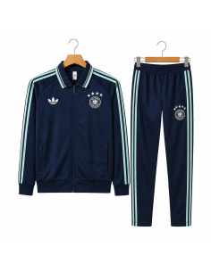 Germany 2026 blue presentation tracksuit full jacket and pants set front view