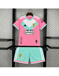 Real Oviedo 2026 2027 kids 3rd kit jersey and shorts front view