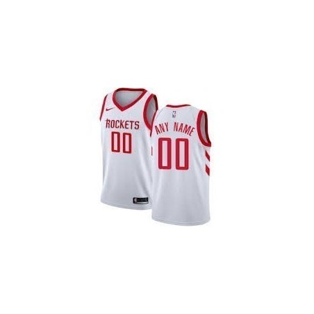 Houston Rocket Blanca Serigrafiada (Personalizable)
