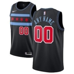 Chicago Bulls City Editions Negro Serigrafiada (Personalizable)