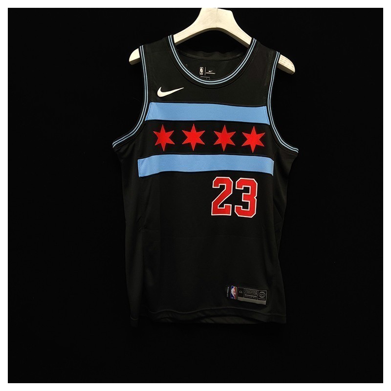 Chicago Bulls City Editions Negro Serigrafiada (Personalizable)