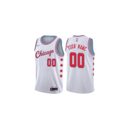 Chicago Bulls City Editions Blanca Serigrafiada (Personalizable)