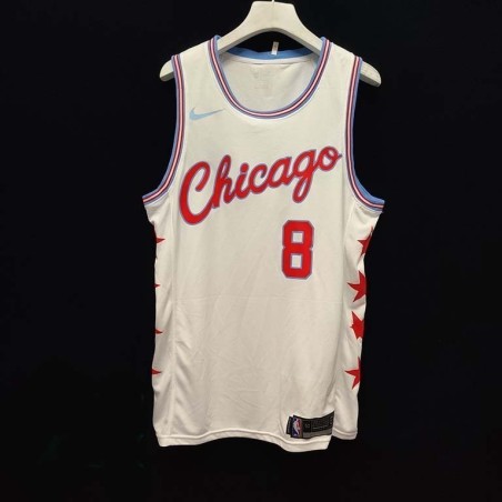 Chicago Bulls City Editions Blanca Serigrafiada (Personalizable)