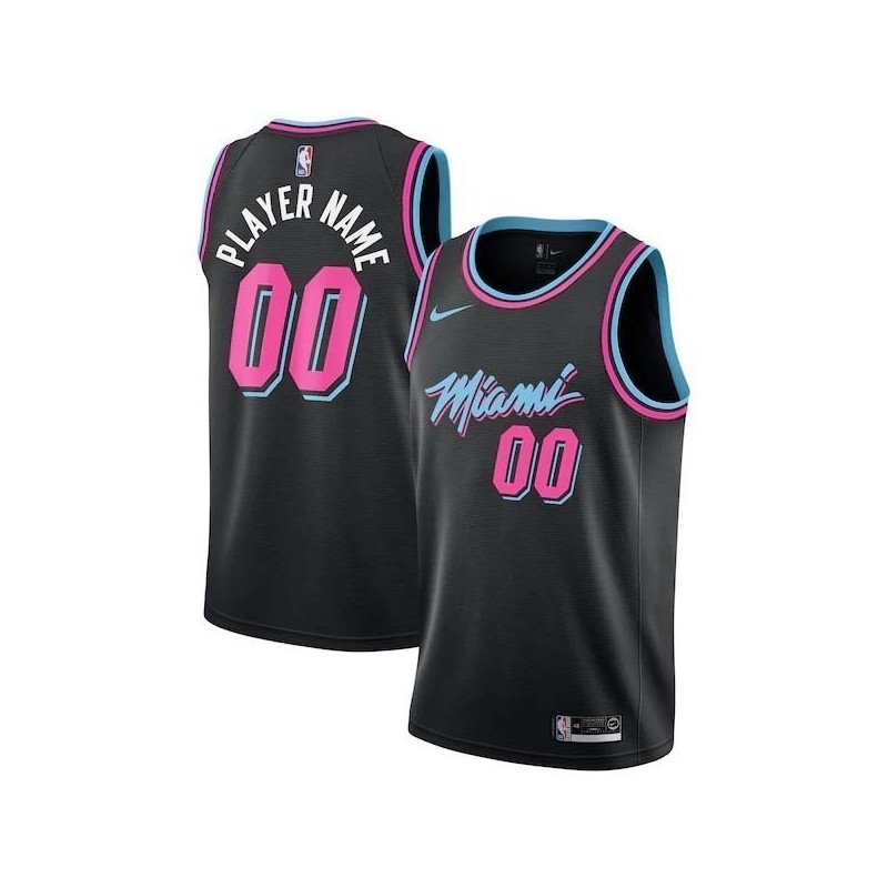 Miami Heat City Editions Negro Serigrafiado (Personalizable)