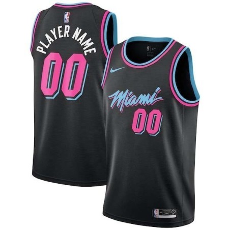 Miami Heat City Editions Negro Serigrafiado (Personalizable)