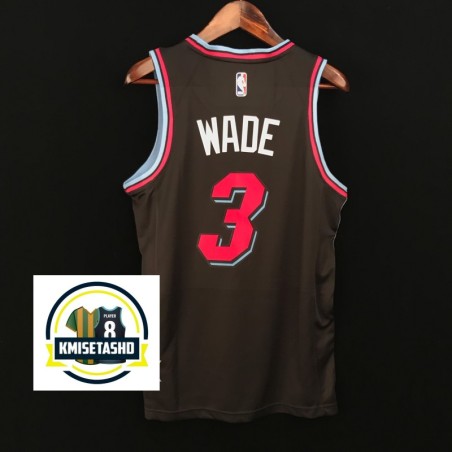 Miami Heat City Editions Negro Serigrafiado (Personalizable)