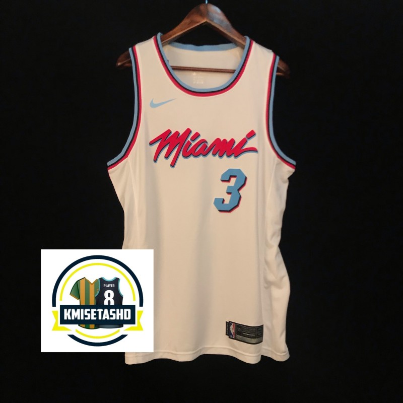 Miami Heat City Editions Blanco Serigrafiado (Personalizable)