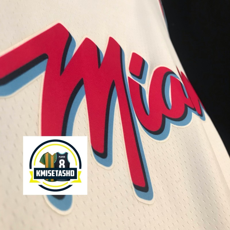 Miami Heat City Editions Blanco Serigrafiado (Personalizable)