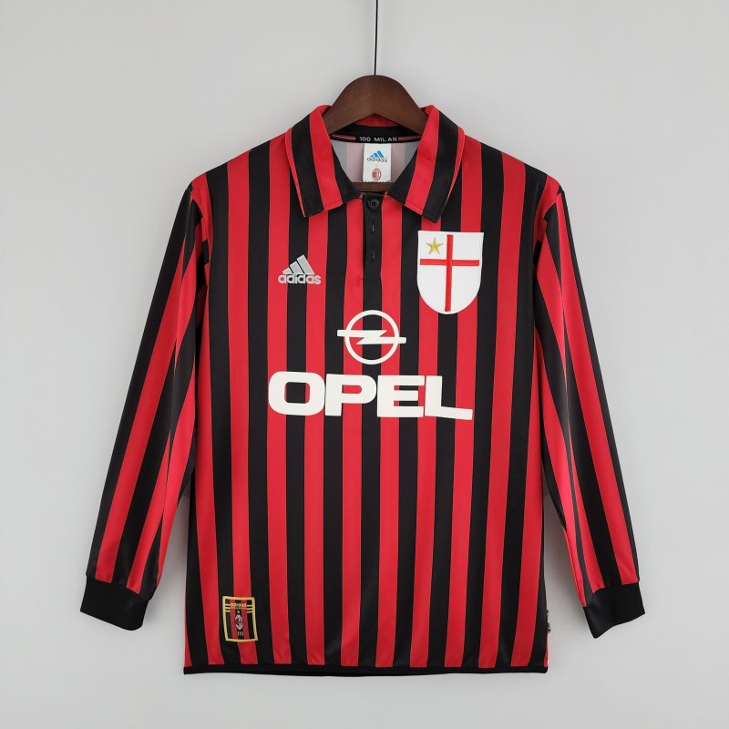 AC Milan Local Retro 99/00 Mangas largas