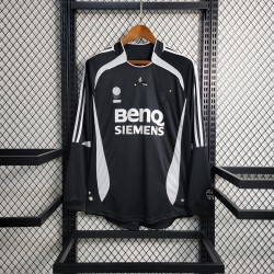 R Madrid Visitante Retro 06/07 Mangas Largas