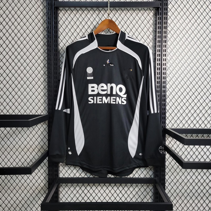 R Madrid Visitante Retro 06/07 Mangas Largas