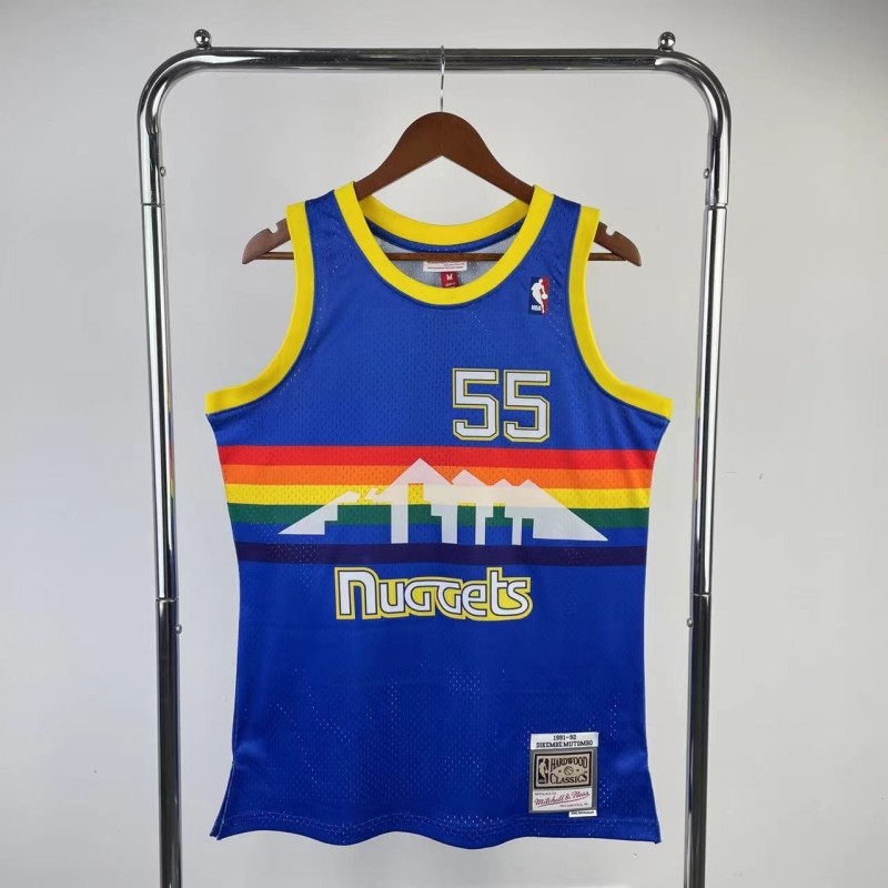 Denver Nuggets Retro Azul 91/92 Mutombo (Serigrafiada)